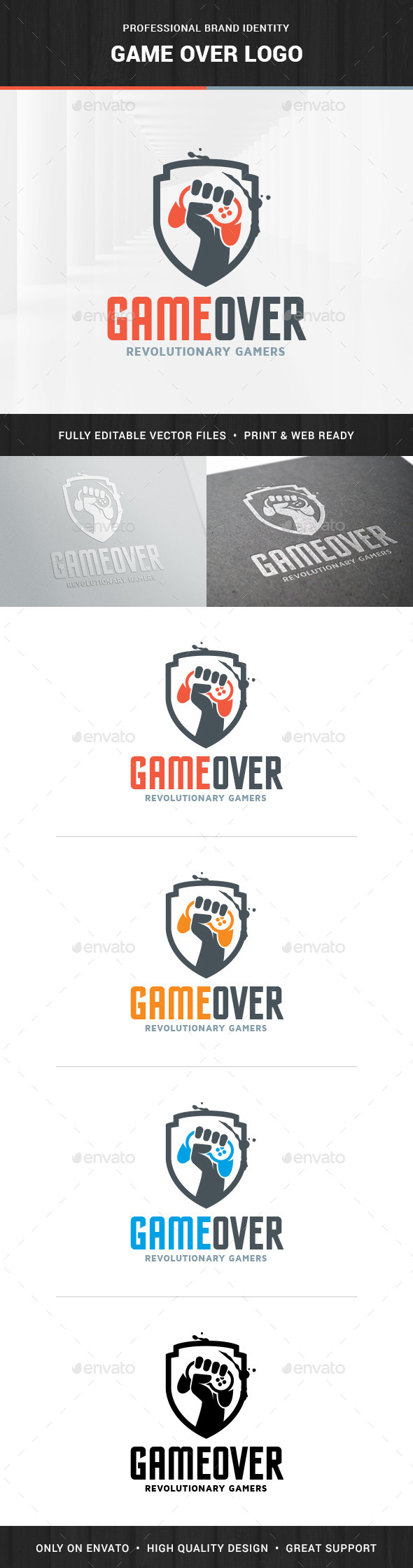 Game Over Logo Template - Crests Logo Templates