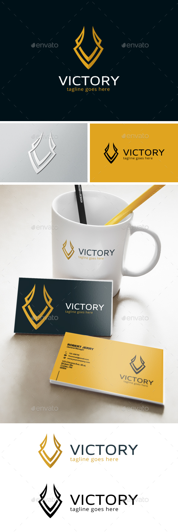 Victory Letter V Logo