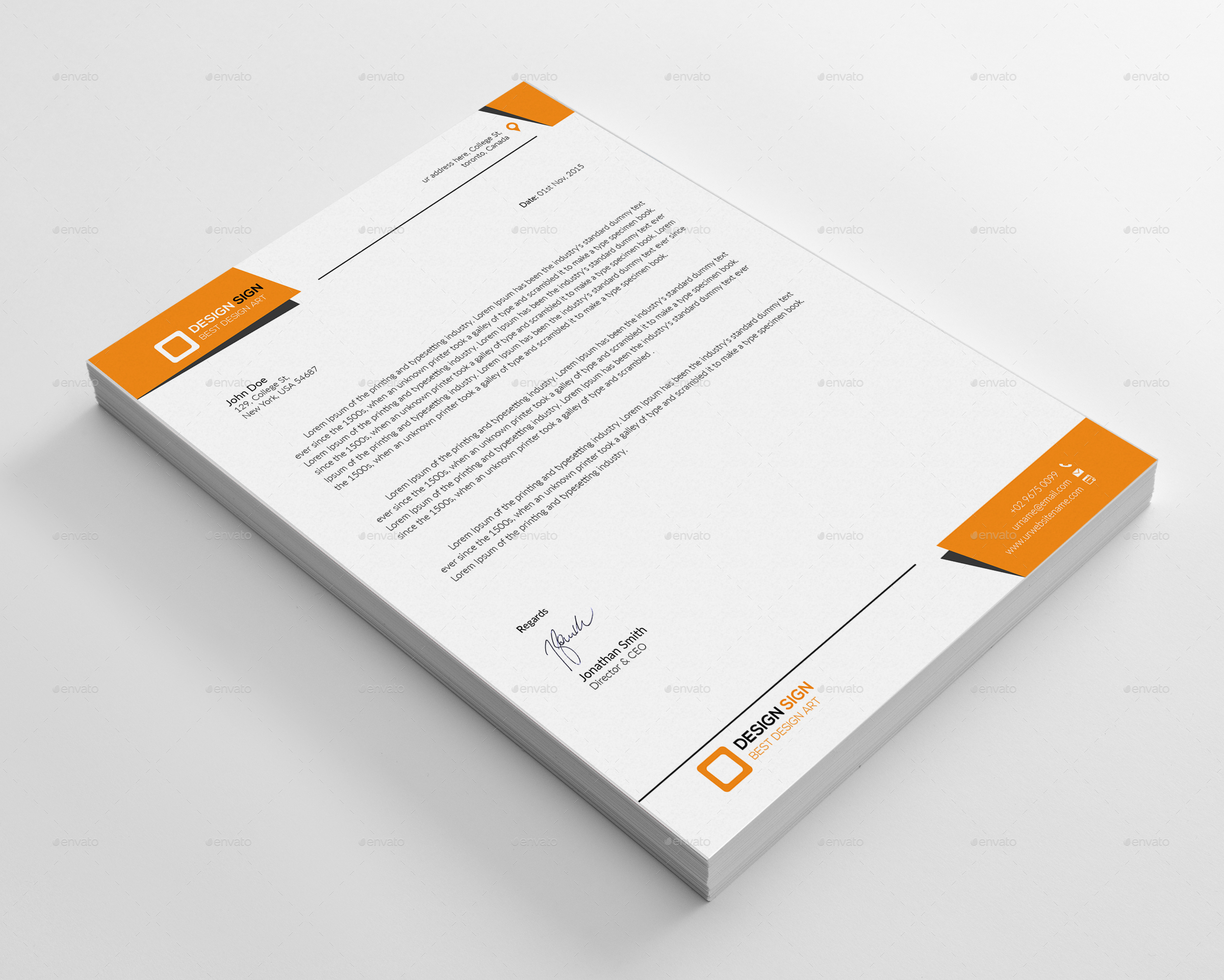 Corporate Letterhead, Print Templates | GraphicRiver