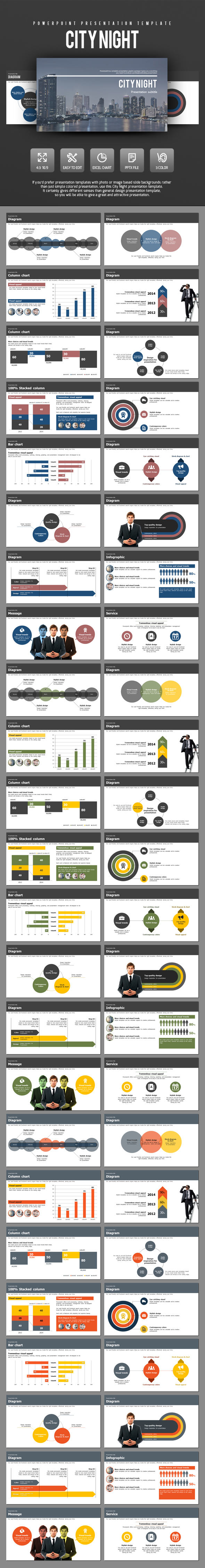 City Night - Business PowerPoint Templates