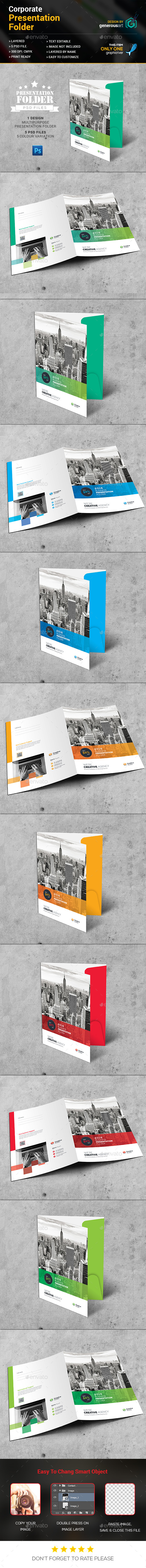 Business Presentation Folder - Stationery Print Templates