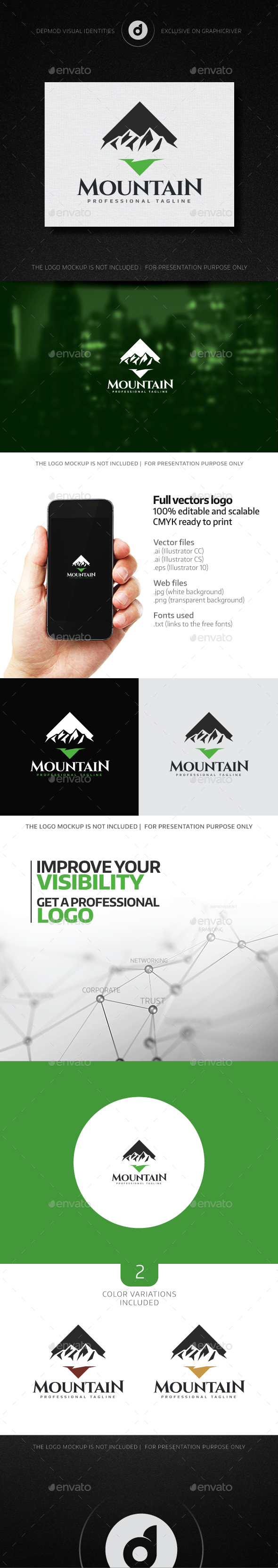 Mountain Logo - Nature Logo Templates