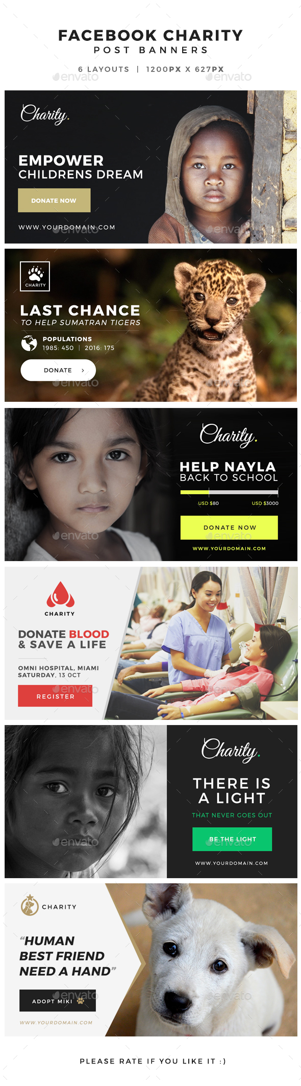 Facebook Charity Post Banners - Facebook Timeline Covers Social Media