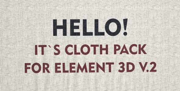 Cloth Pack for Element 3d v.2 vol.1