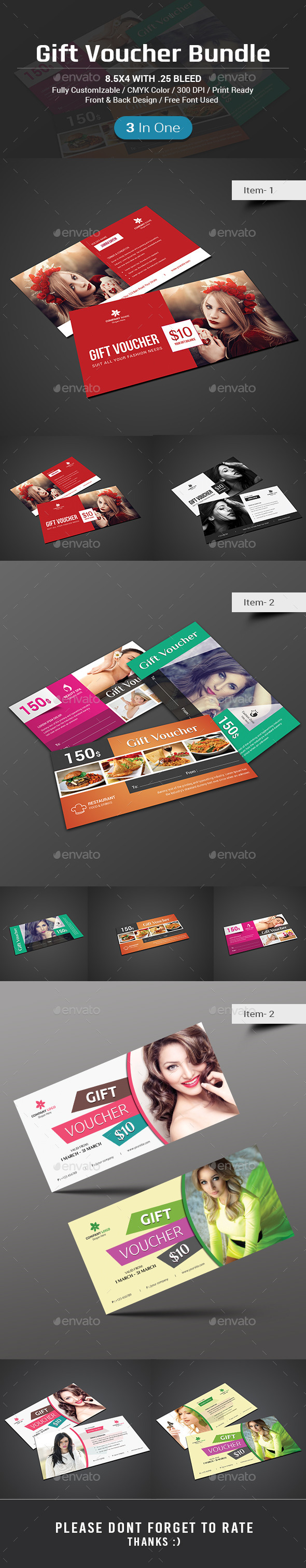 Gift Voucher Bundle - Loyalty Cards Cards & Invites