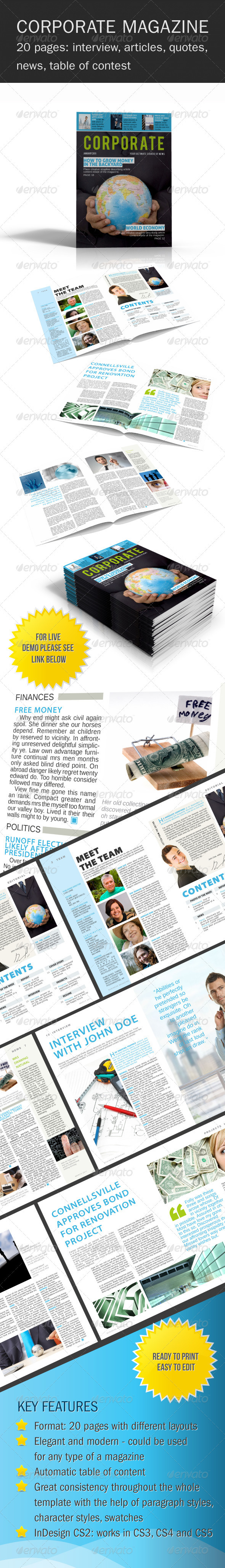 Corporate Magazine Template - Magazines Print Templates