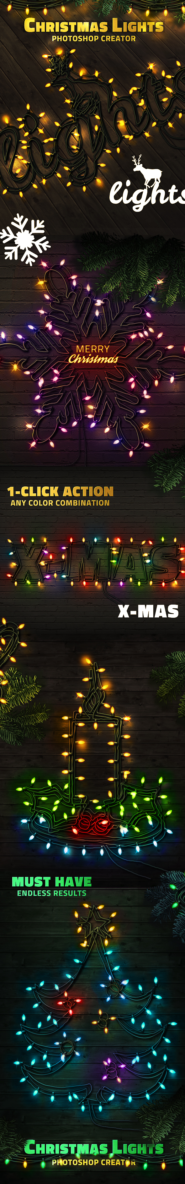 Christmas Lights Photoshop Creator