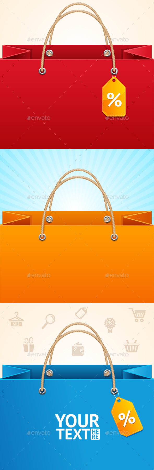 Paper Bag Background Sale - Retail Commercial / Shopping