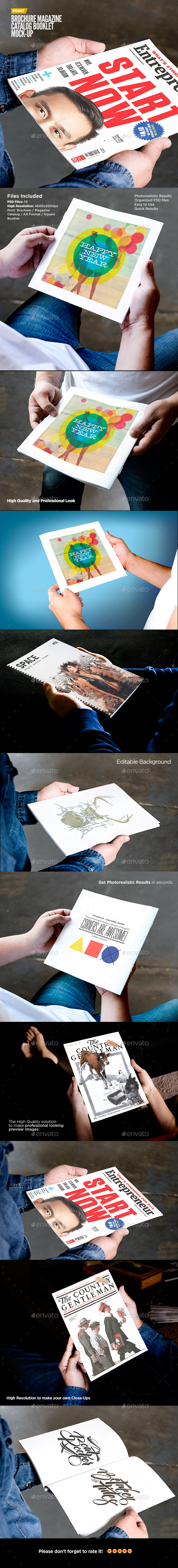 Brochure Magazine Booklet Catalog Mock-Up - Brochures Print