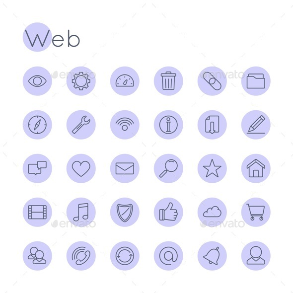 Vector Round Web Icons - Web Icons
