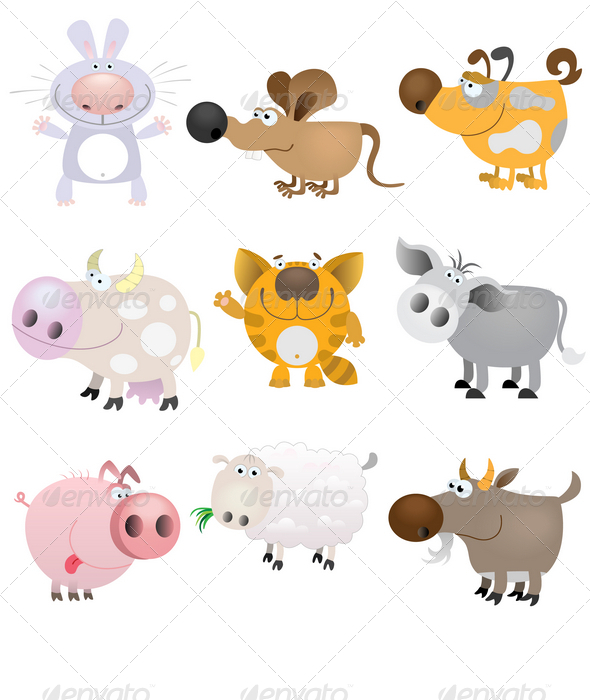 Domestic Animals Set - Animals Characters