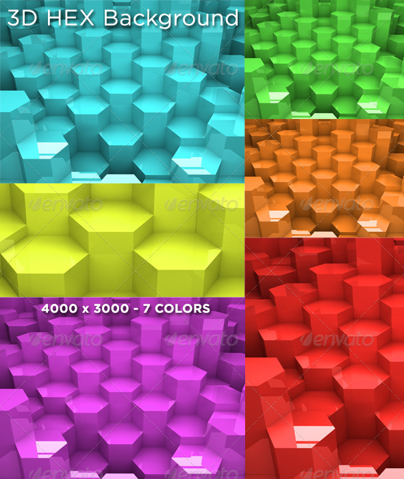 3D HEX Background - Backgrounds Graphics