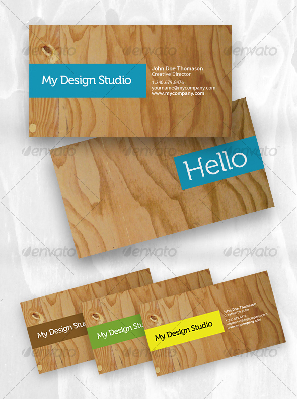 Designer business card - plywood style - Industry Specific Business Cards