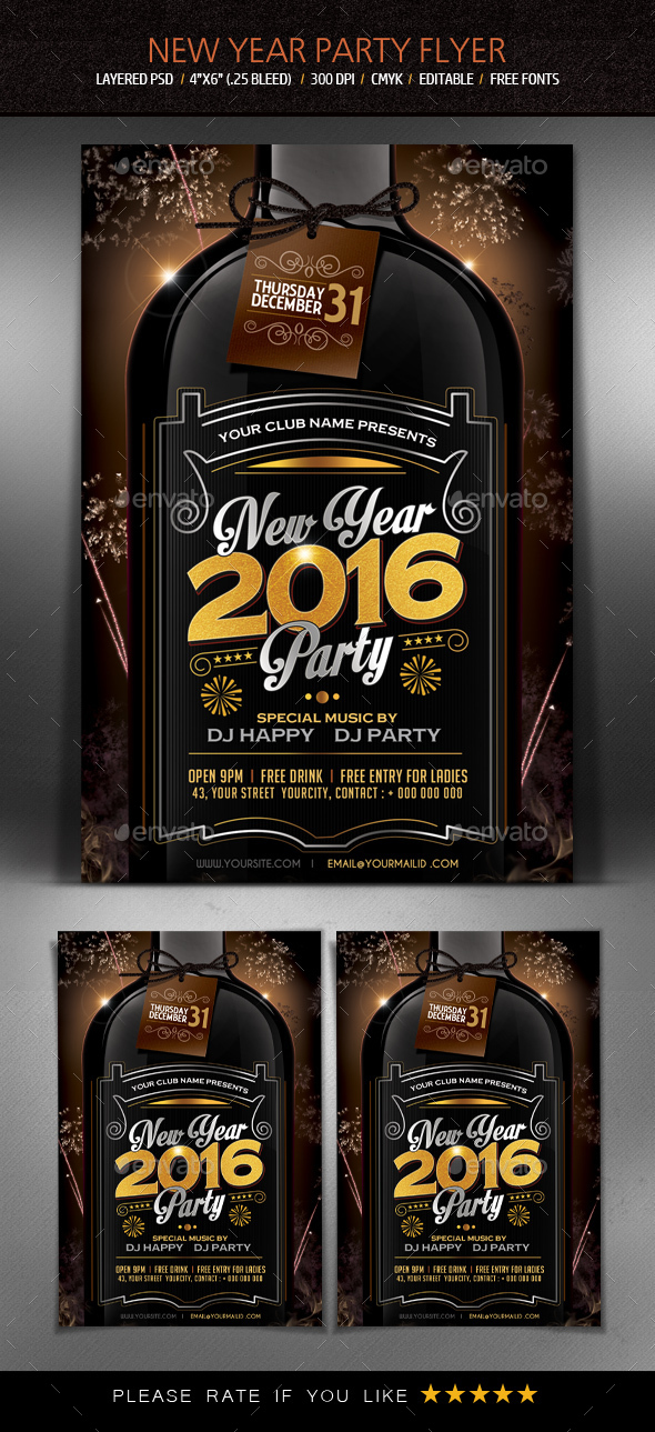 New Year Party Flyer - Clubs & Parties Events