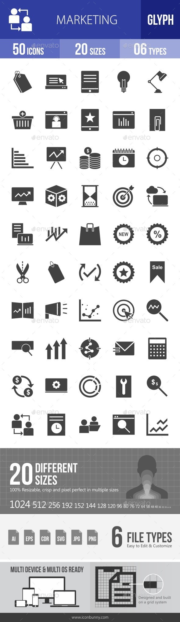 Marketing Glyph Icons - Icons