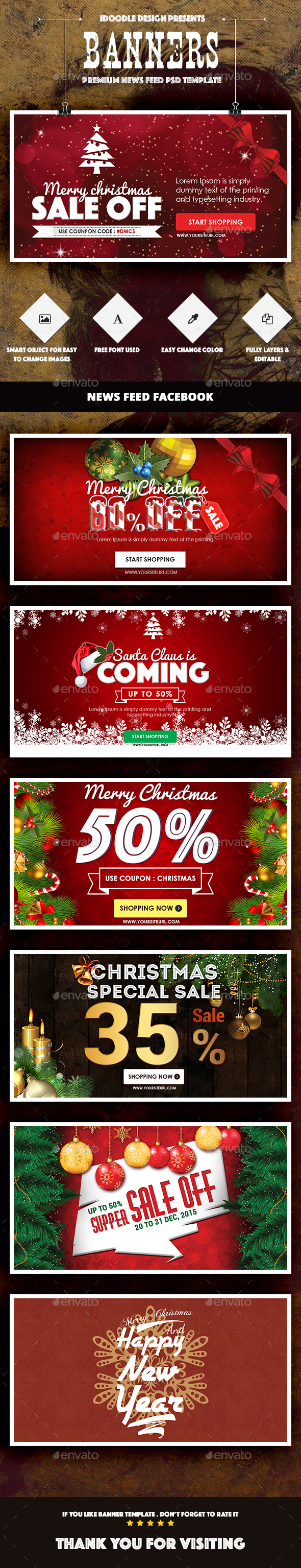 News Feed Facebook Banners Ads - Banners & Ads Web Elements