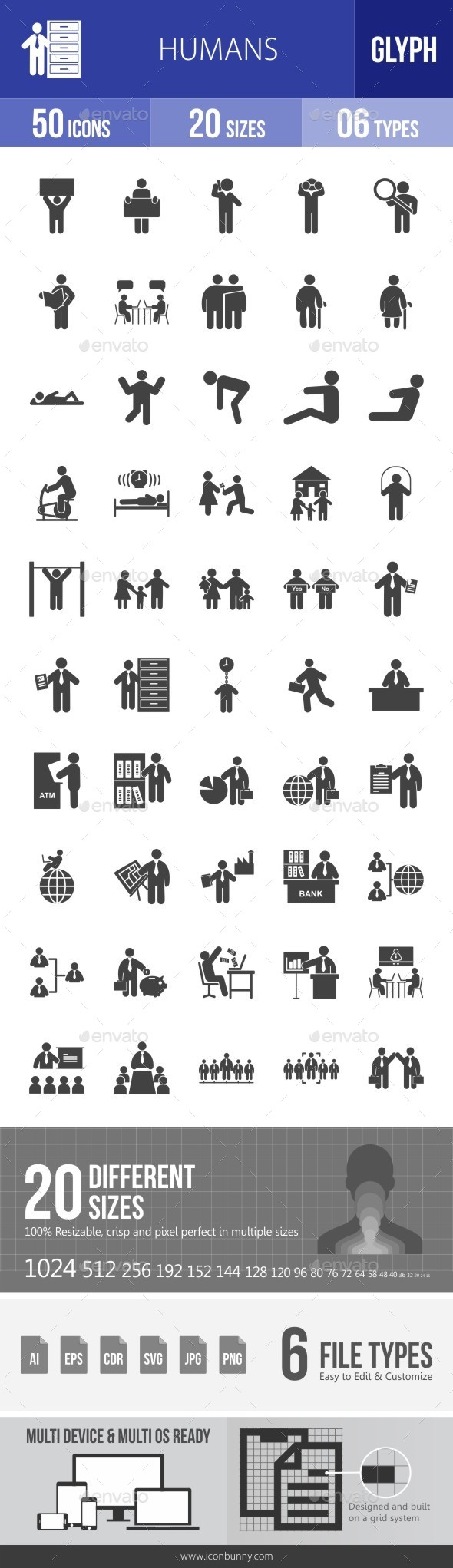 Humans Glyph Icons - Icons