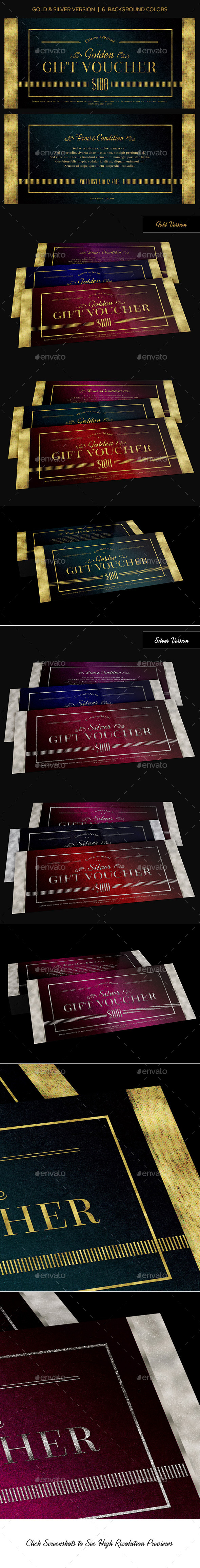 Gold & Silver Gift Voucher - Loyalty Cards Cards & Invites