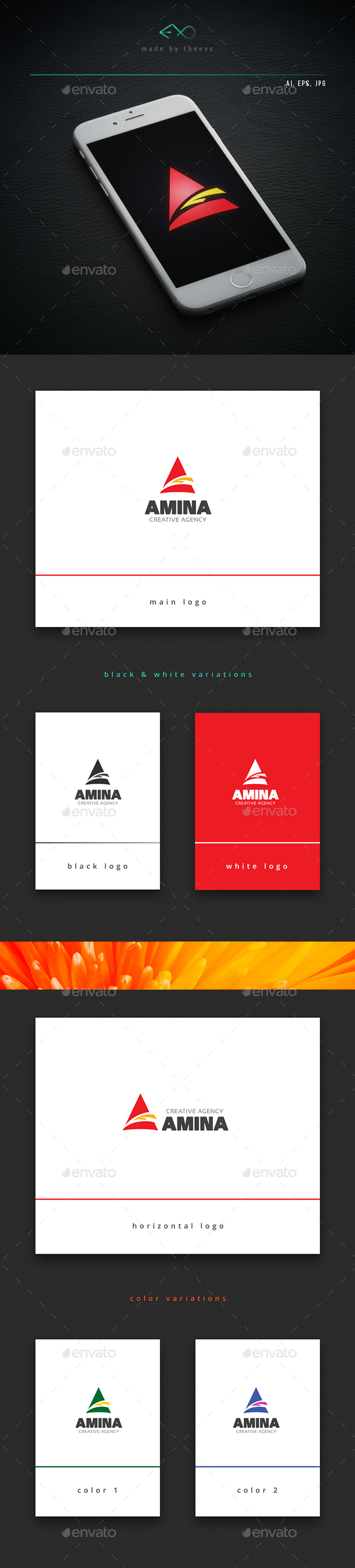 Amina - Letters Logo Templates