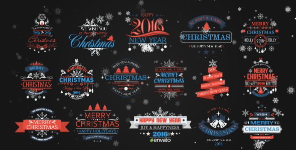 Christmas Badges Pack - VideoHive 14121651