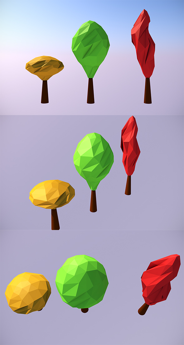 Low Poly Trees - 3Docean 14121679