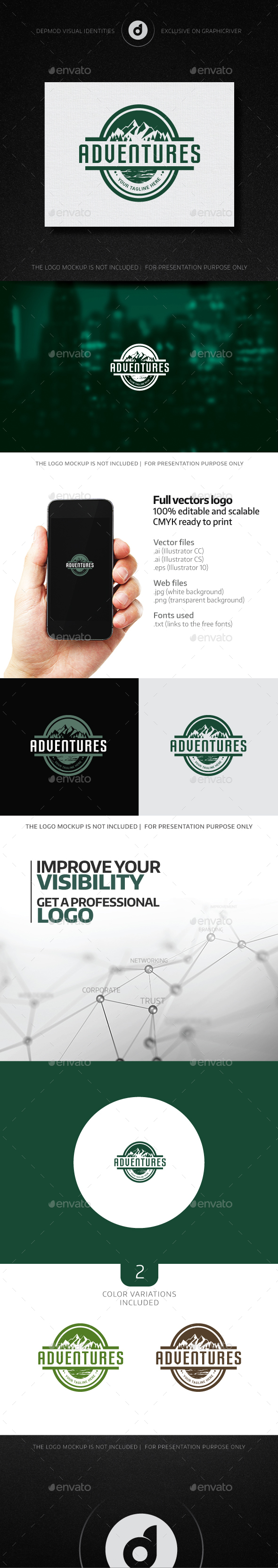 Aventures Logo - Nature Logo Templates