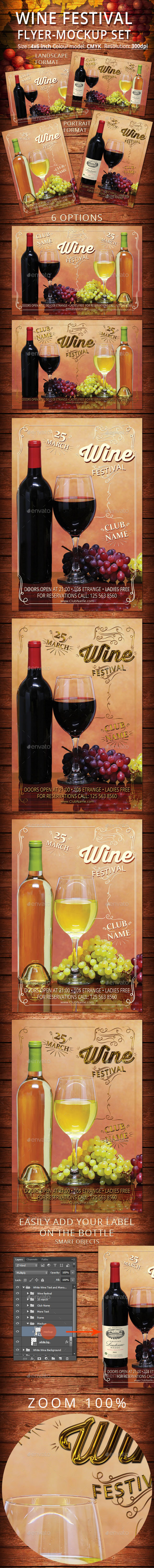 Wine Festival Flyer-Mockup Set - Events Flyers
