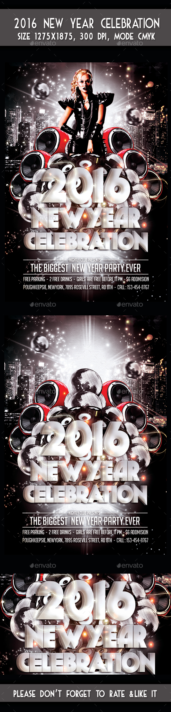 2016 New Year Celebration Party Flyer - Clubs & Parties Events