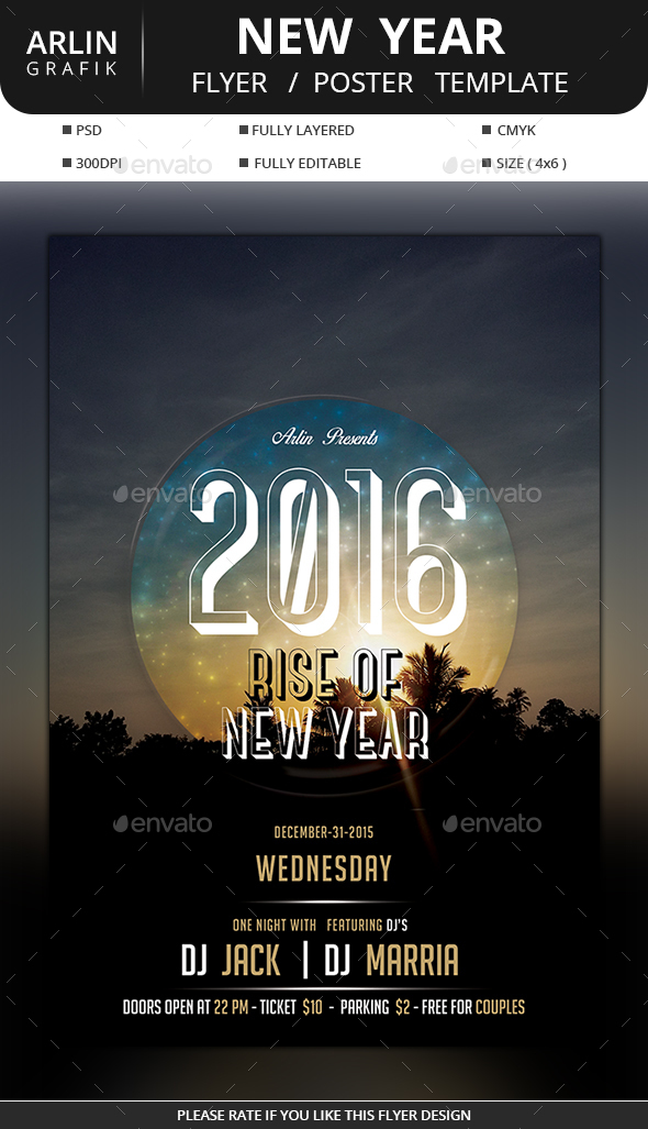 New Year 2016 Flyer - Clubs & Parties Events