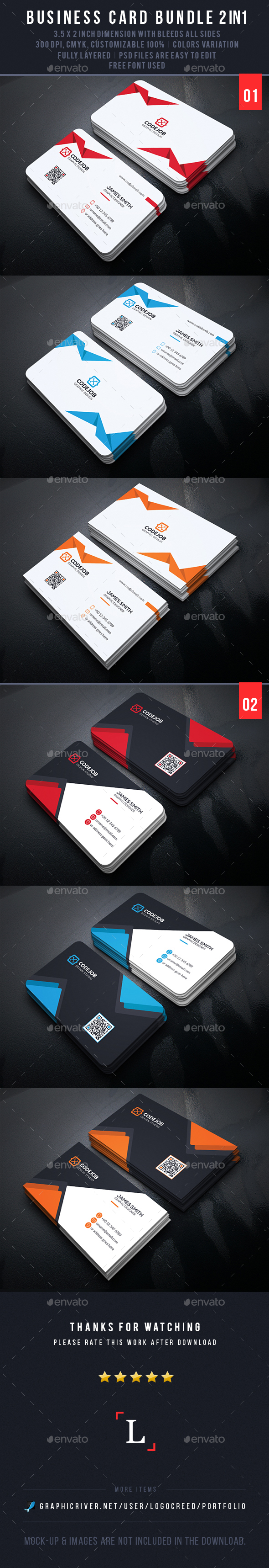 Business Card Bundle - Business Cards Print Templates