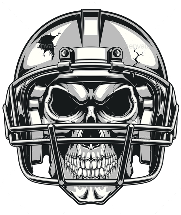 Skull in Helmet - Sports/Activity Conceptual