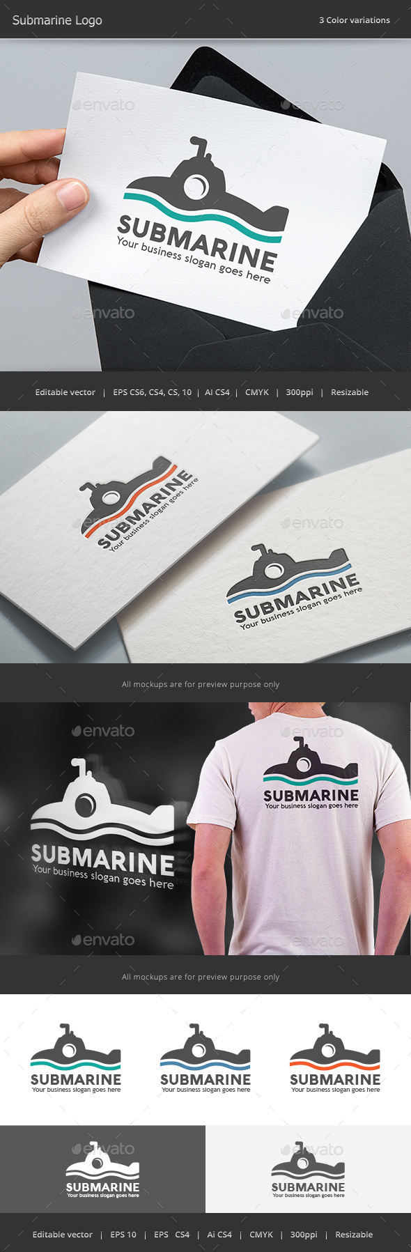 Submarine Logo - Objects Logo Templates