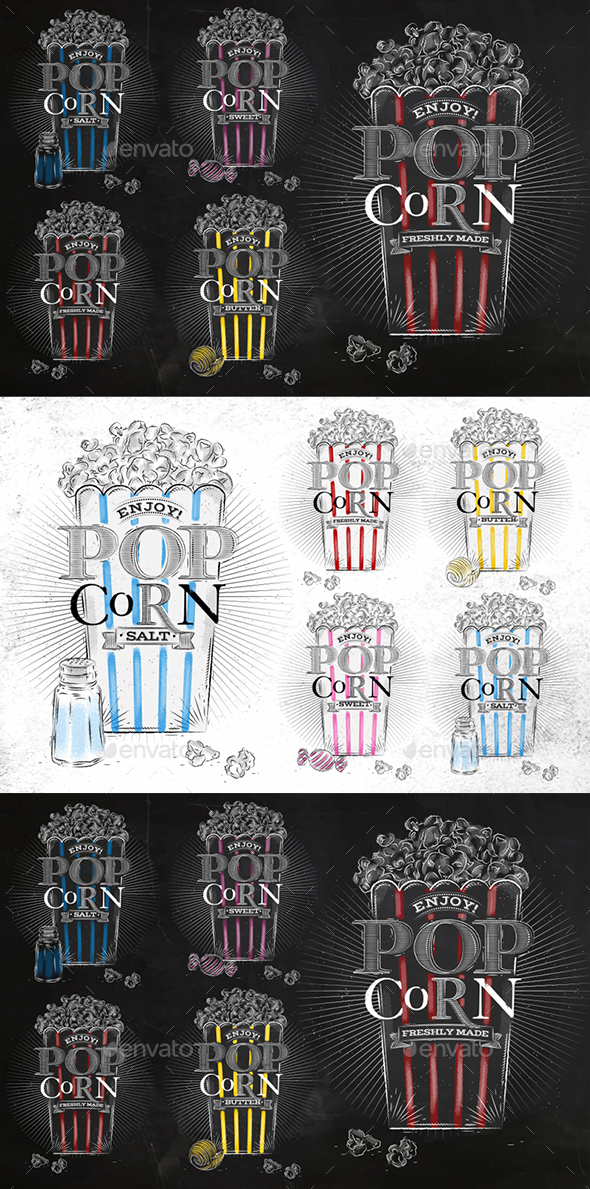 Popcorn Menu - Food Objects
