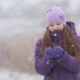 Beautiful Happy Smiling Winter Laughing Girl - VideoHive Item for Sale