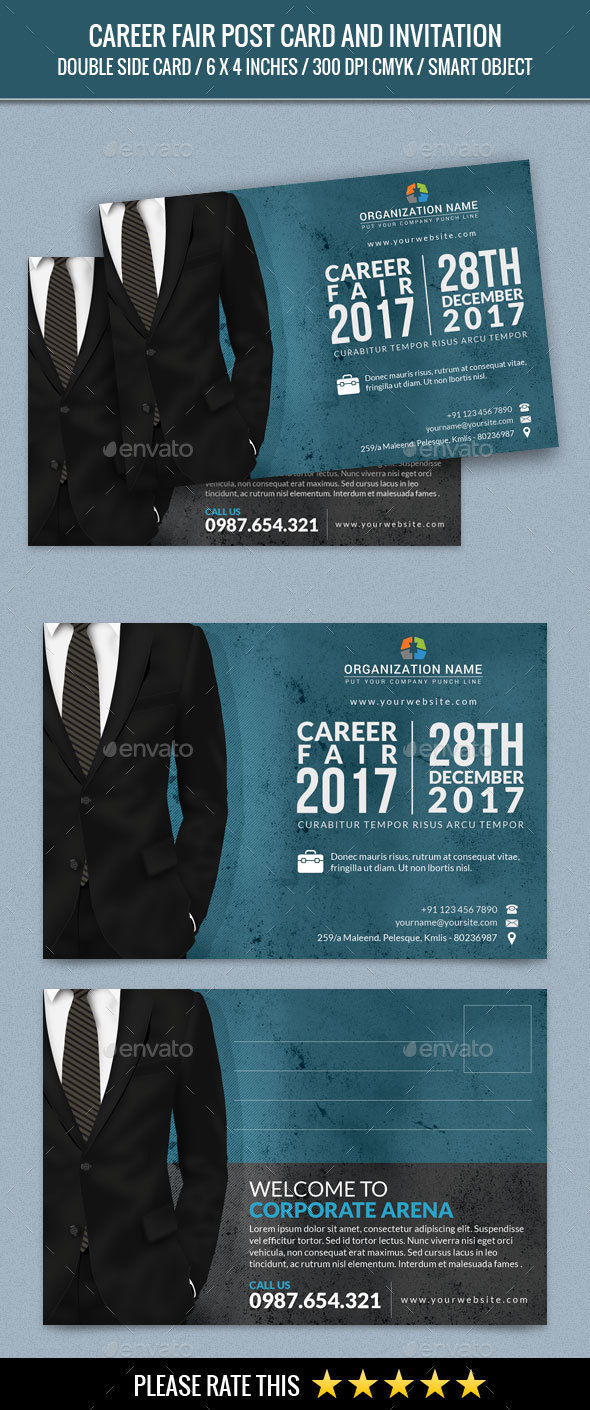 Career Fair Post Card - Cards & Invites Print Templates