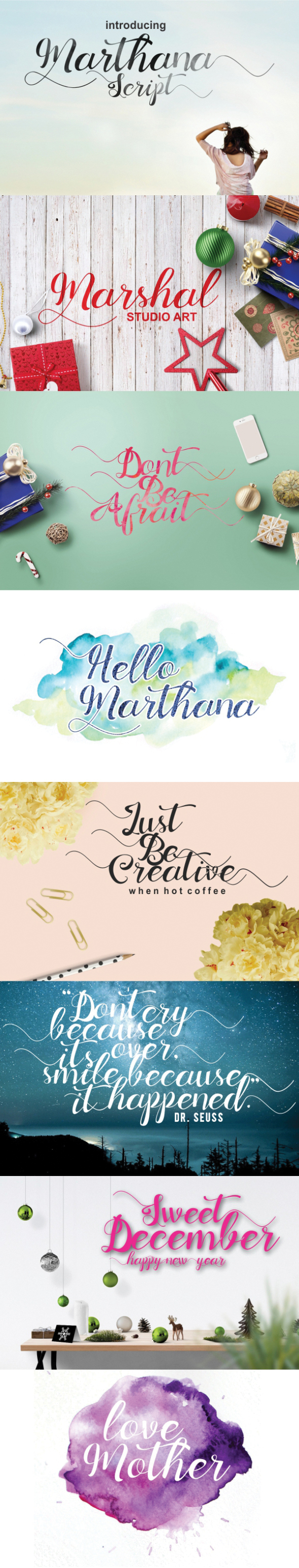 Marthana Script - Script Fonts