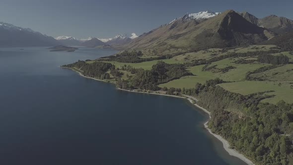 Scenic New Zealand landscape from air
