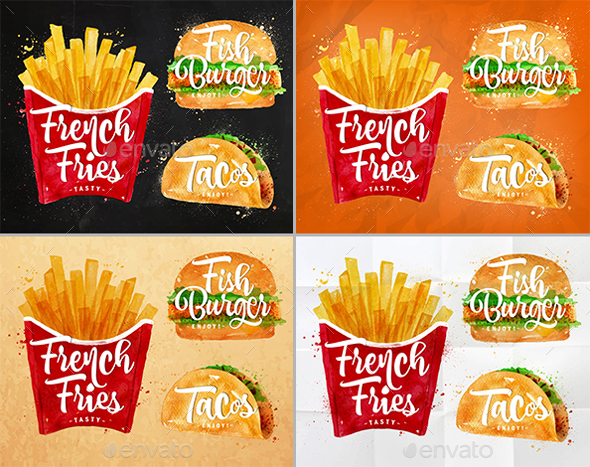 Fast Food Meal - Food Objects