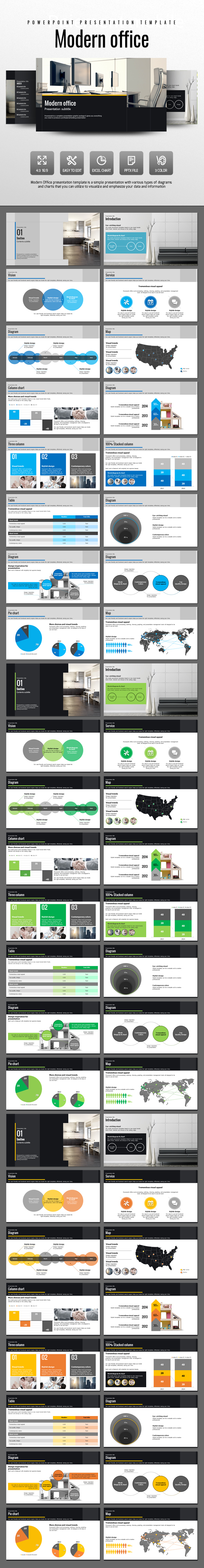 Modern Office - PowerPoint Templates Presentation Templates