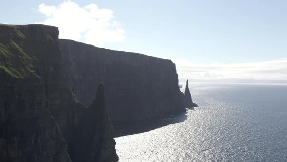 Drone Of Coastline And Rocks Of Suduroy alt