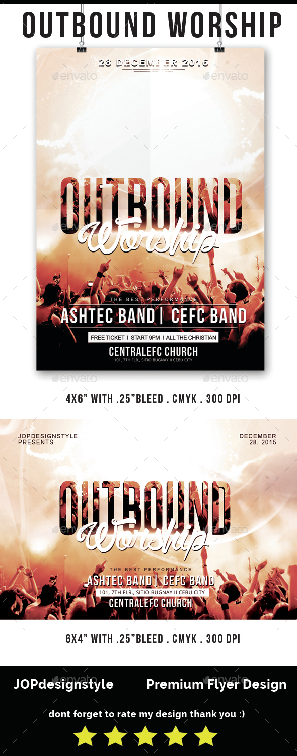 Outbound Worship Church Flyer - Church Flyers