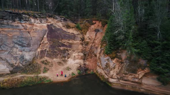 Erglu Cliffs and Great View on the Gauja River Cesis, Latvia alt