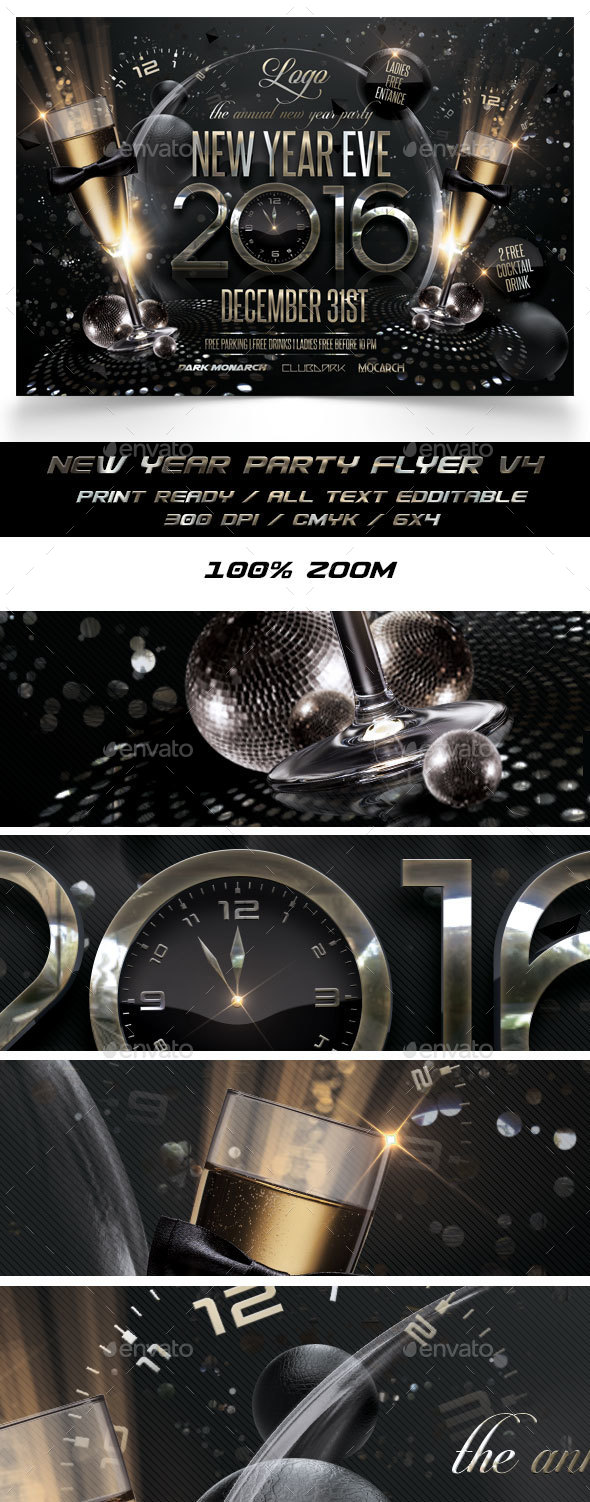 New Year Party Flyer V4 - Events Flyers