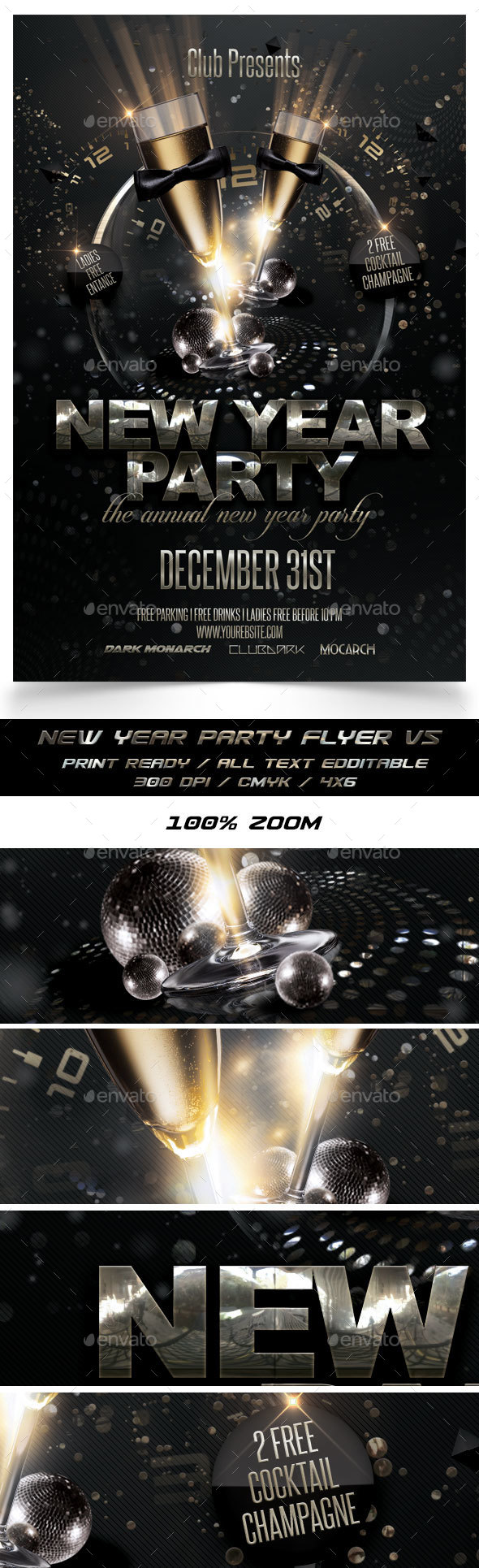 New Year Party Flyer V5 - Events Flyers