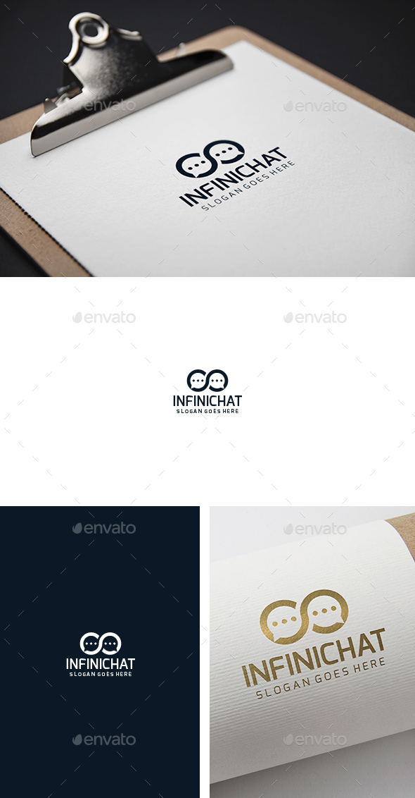 Infinity Chat Connection Logo - Abstract Logo Templates