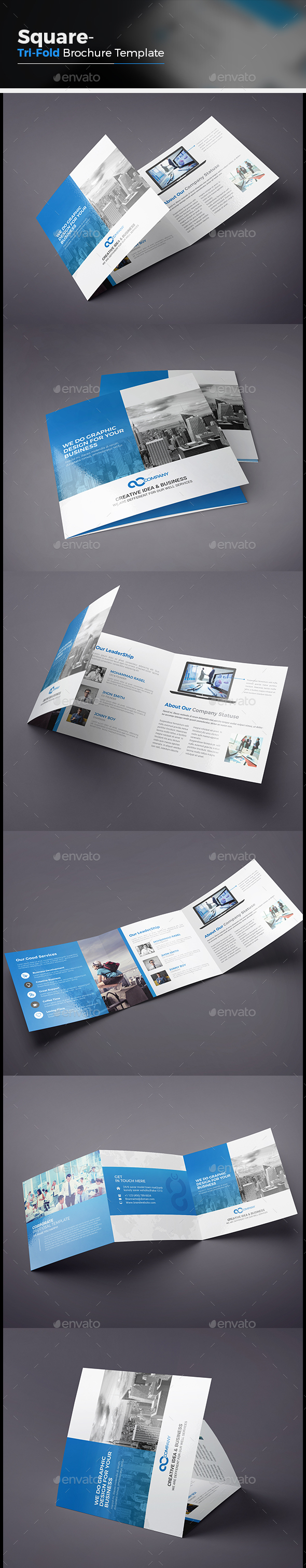 Square Tri-fold Brochure - Corporate Brochures