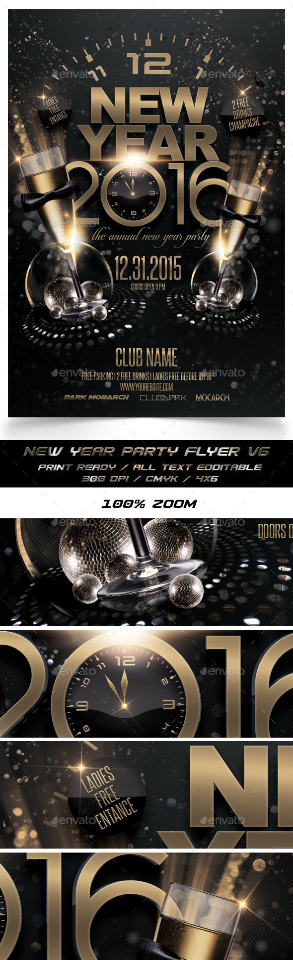 New Year Party Flyer V6 - Events Flyers