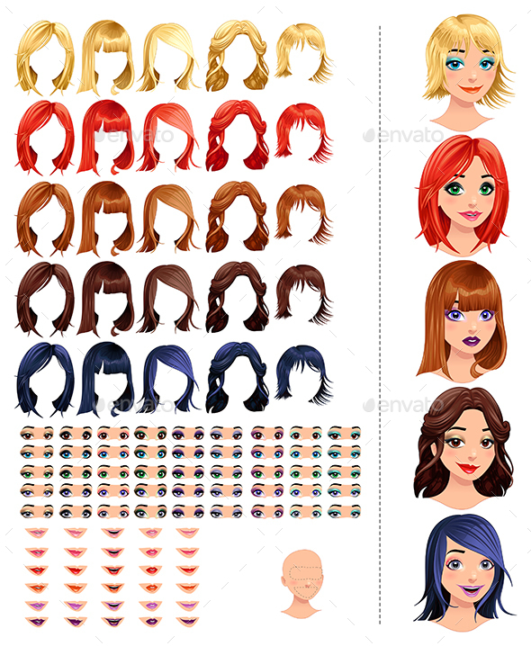 Fashion Female Avatars - People Characters