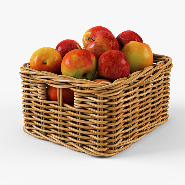 Wicker Apple Basket - 3Docean 14137547