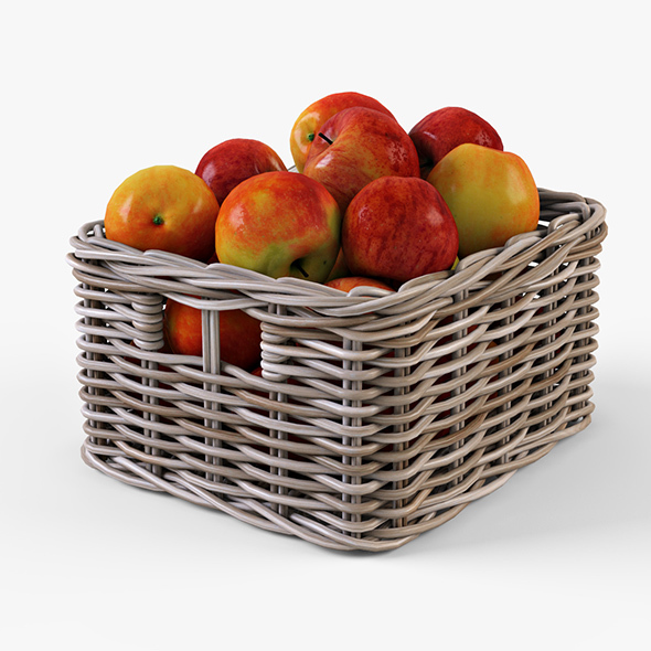 Wicker Apple Basket - 3Docean 14138008